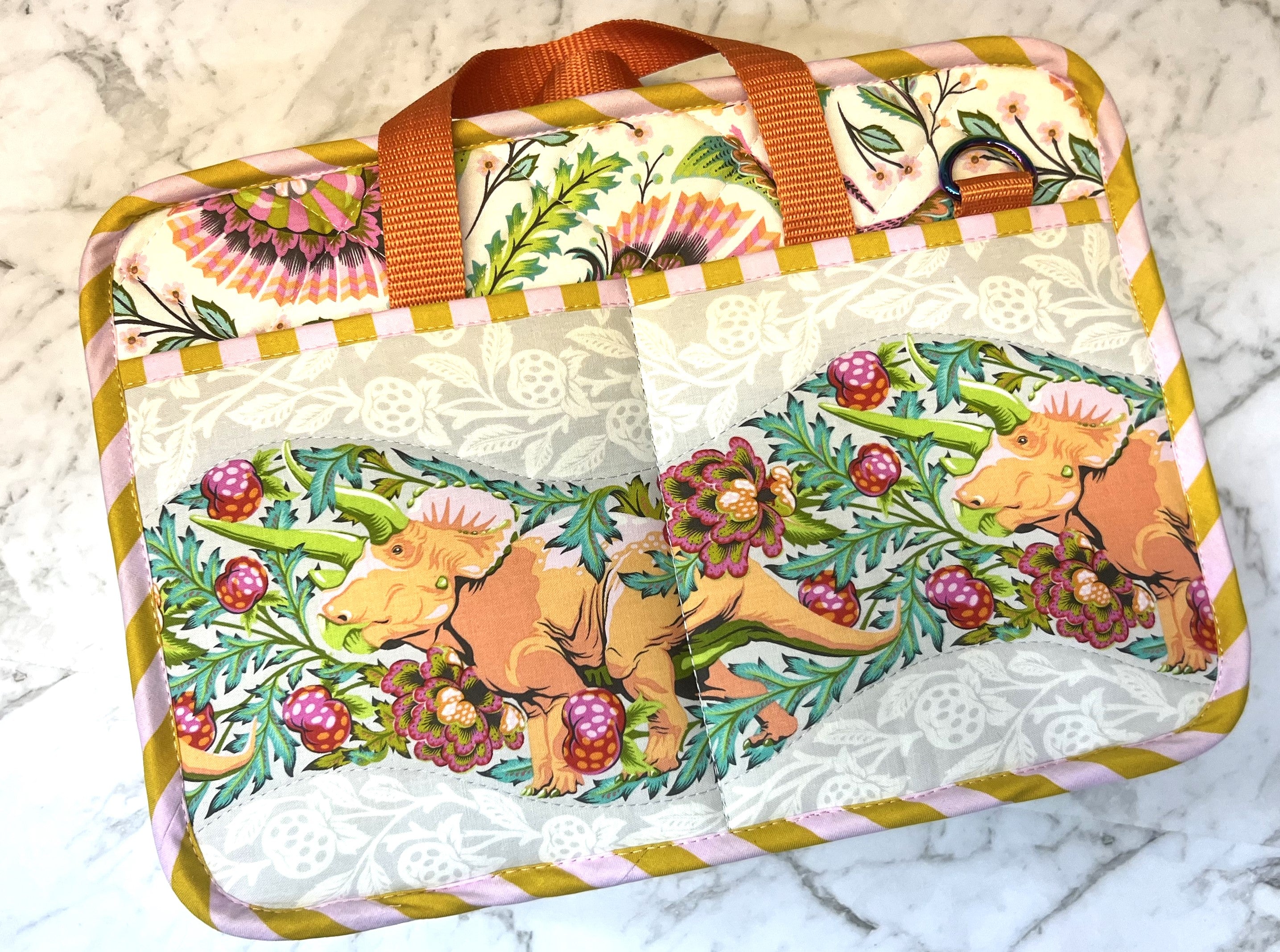 A Place For Everything Bag 2.0-Roar-Triceratops-Orange