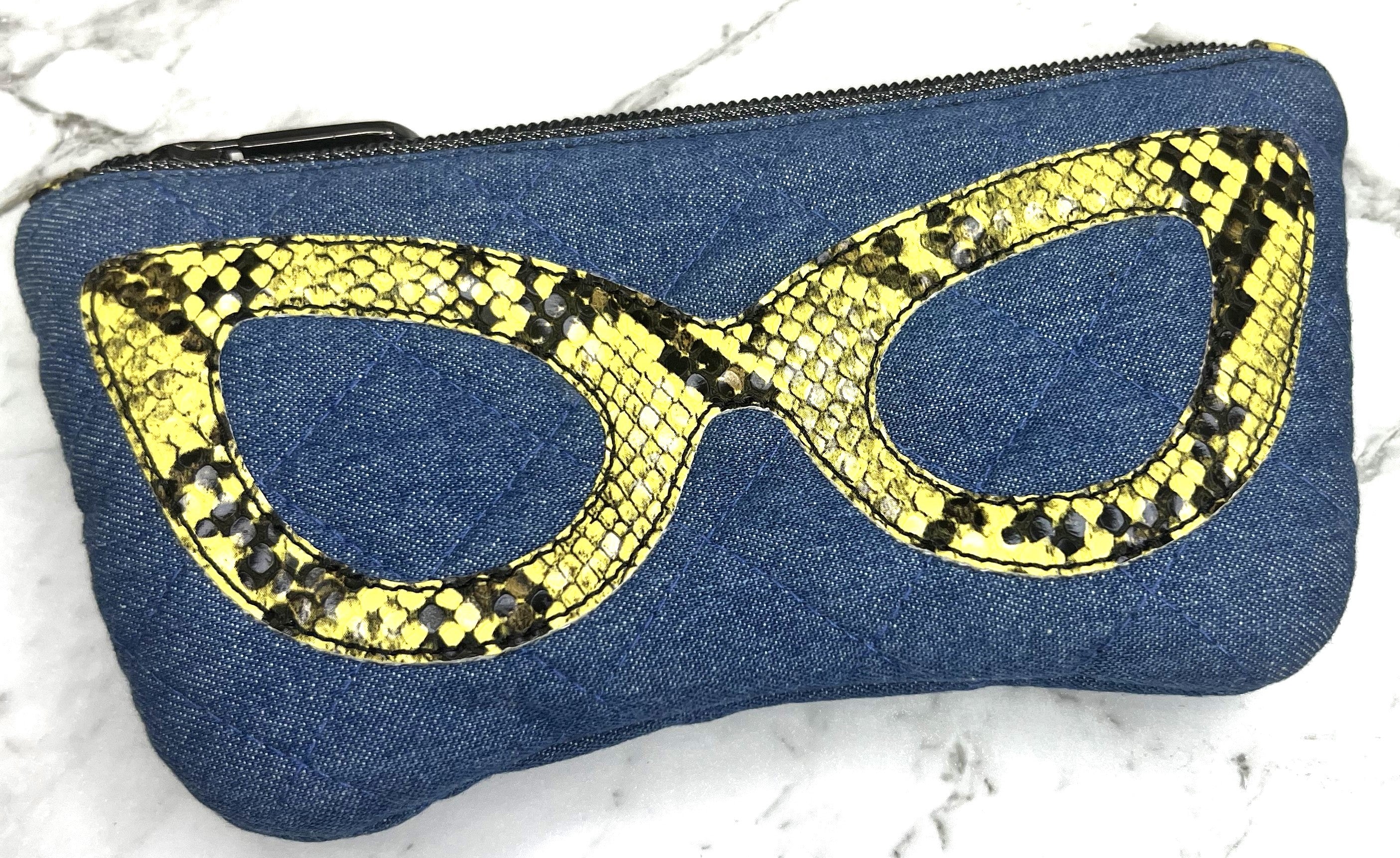 Glasses Case - Large  - Chambray - Quilted Cotton