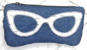 Glasses Case - Large  - Chambray - Quilted Cotton